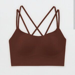 NWT Brown Aerie OFFLINE Real Me Hold Up! Sports Bra XXL